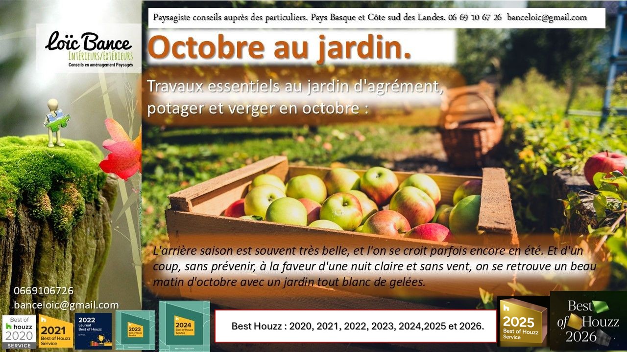 Octobre 2026 au jardin Paysagiste Gu�thary
