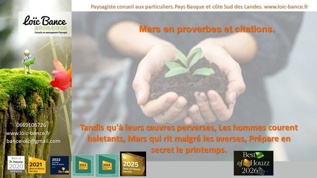 Proverbes et citations de mars au jardin.